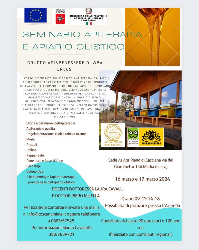 LOCANDINA APIARIO OLISTICO E APITERAPIA